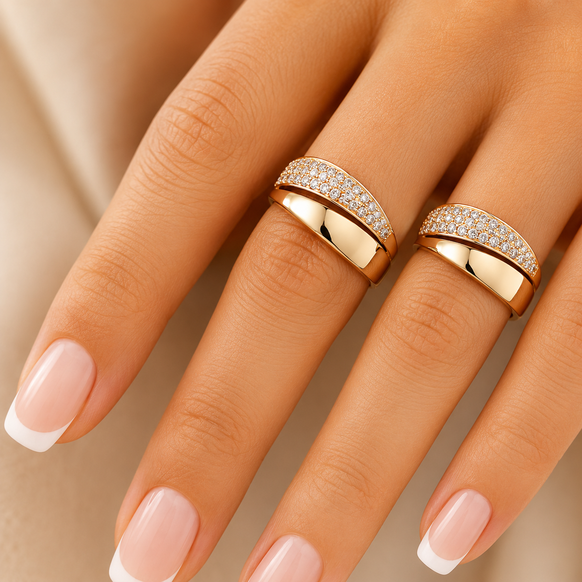 Bague Plaqué Or Rose 18K – détail 2
