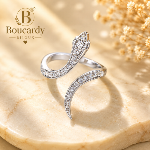 Bague croisée ouverte en acier inoxydable – vue principale