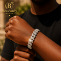 Bracelet cubain Miami avec zircons – vue principale
