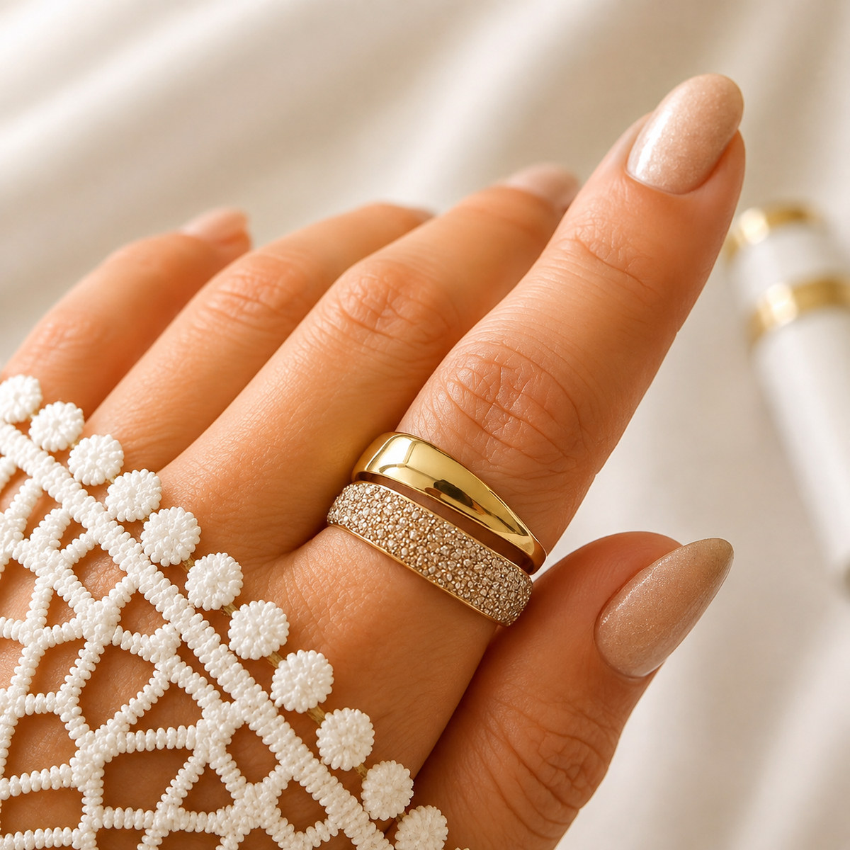 Bague Plaqué Or Rose 18K – détail 4